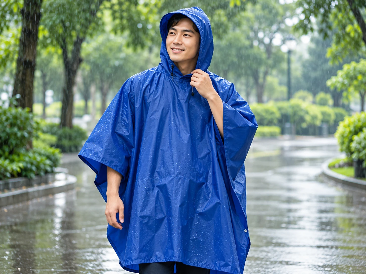 Ảnh quảng bá minh họa áo mưa người lớn, không phải ảnh sản phẩm thực tế